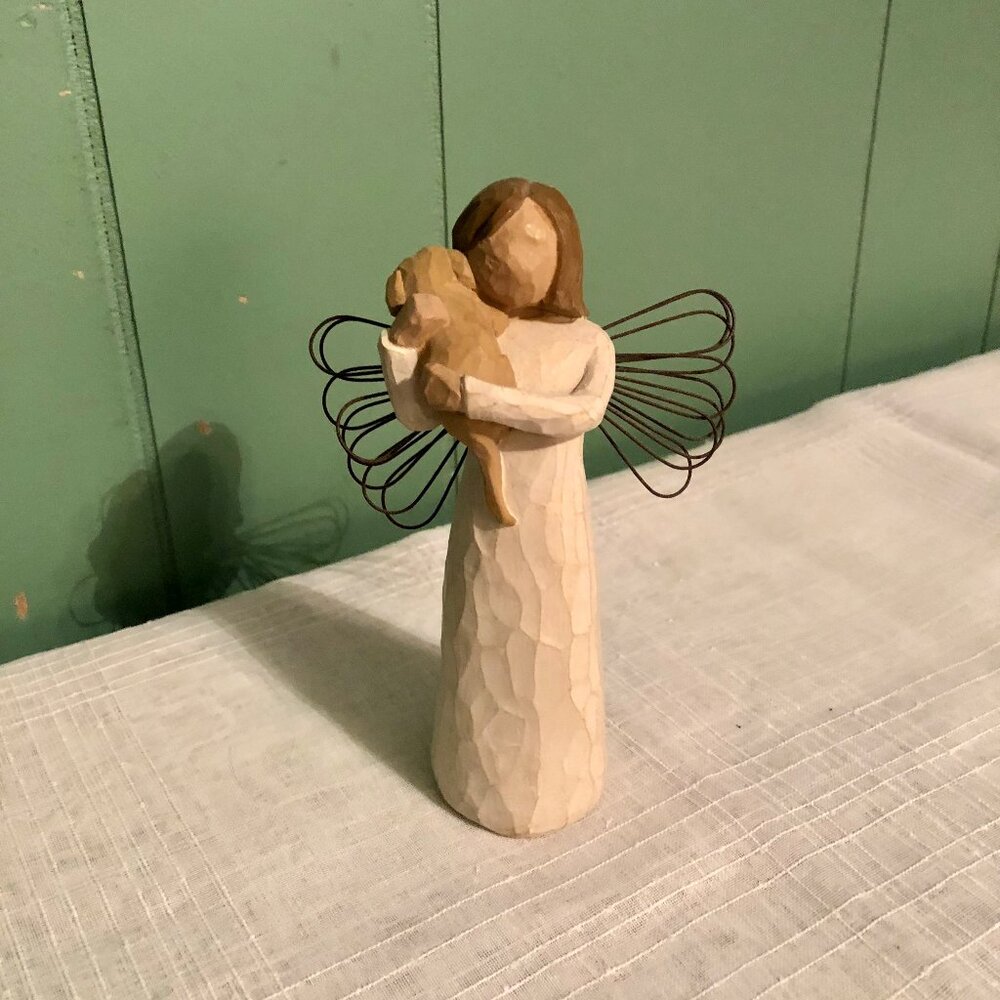 Willow Tree Angel Of Friendship With Puppy Susan Lordi Vintage 2001 Demdaco
